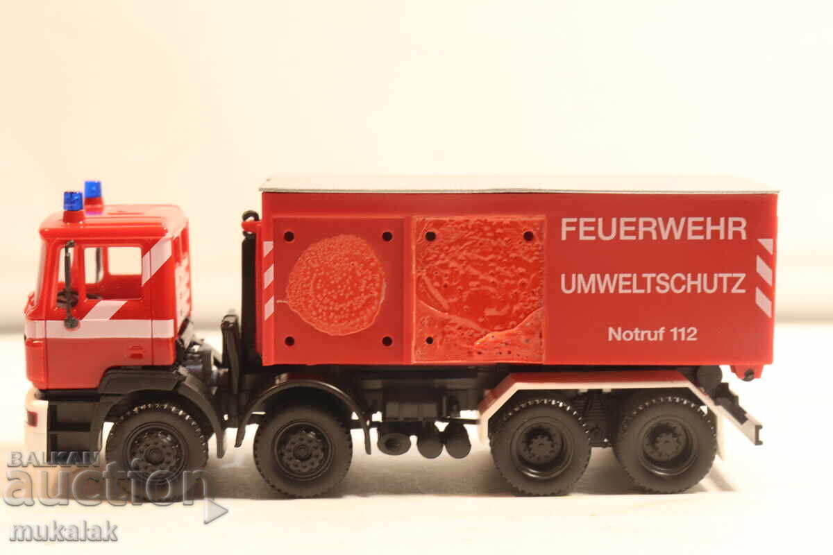 Аукцион HERPA  H0 1/87  МAN  КАМИОН ПОЖАРНА МОДЕЛ КОЛИЧКА