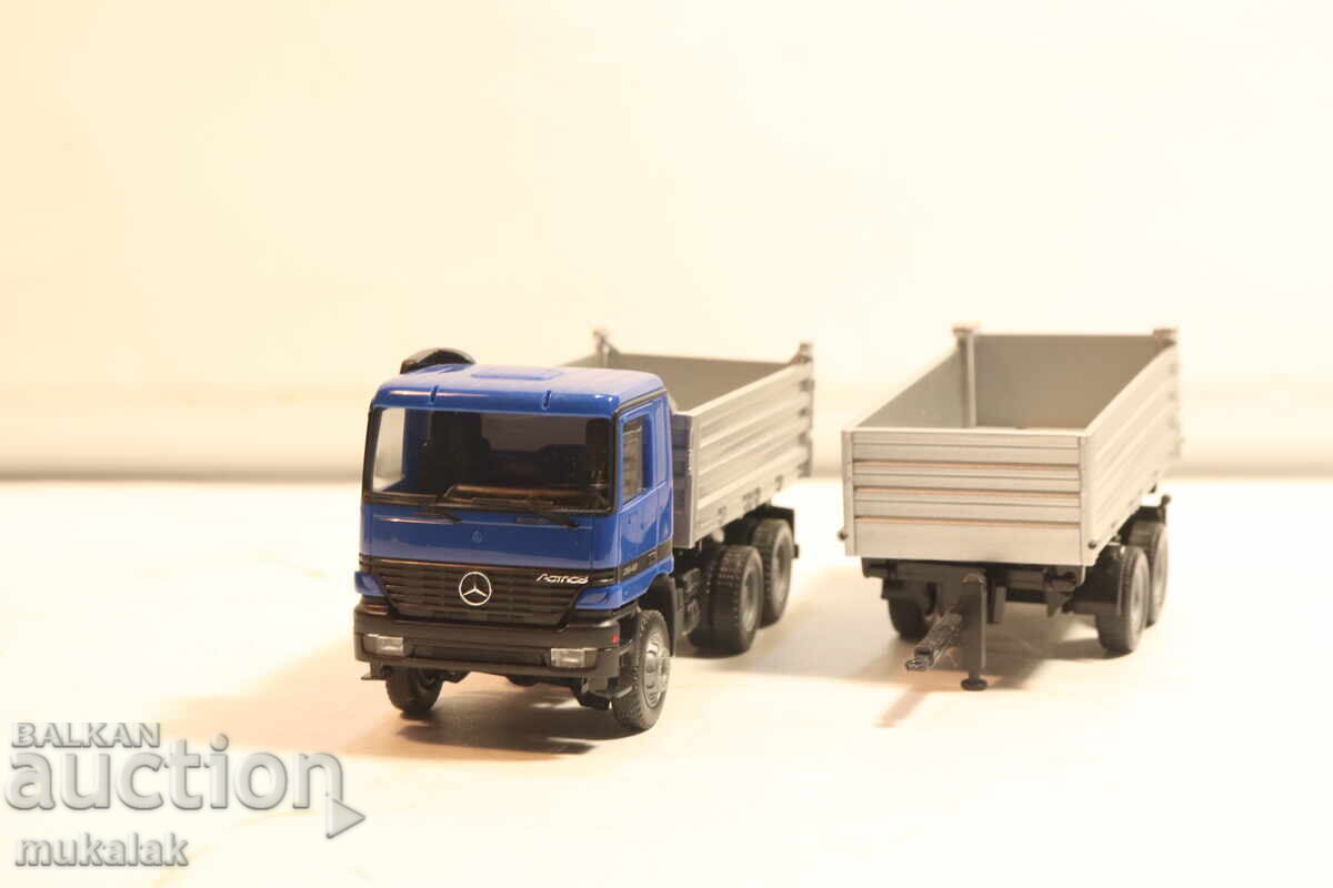 Аукцион HERPA   H0 1/87  MERCEDES ACTROS   КАМИОН САМОСВАЛ МОДЕЛ