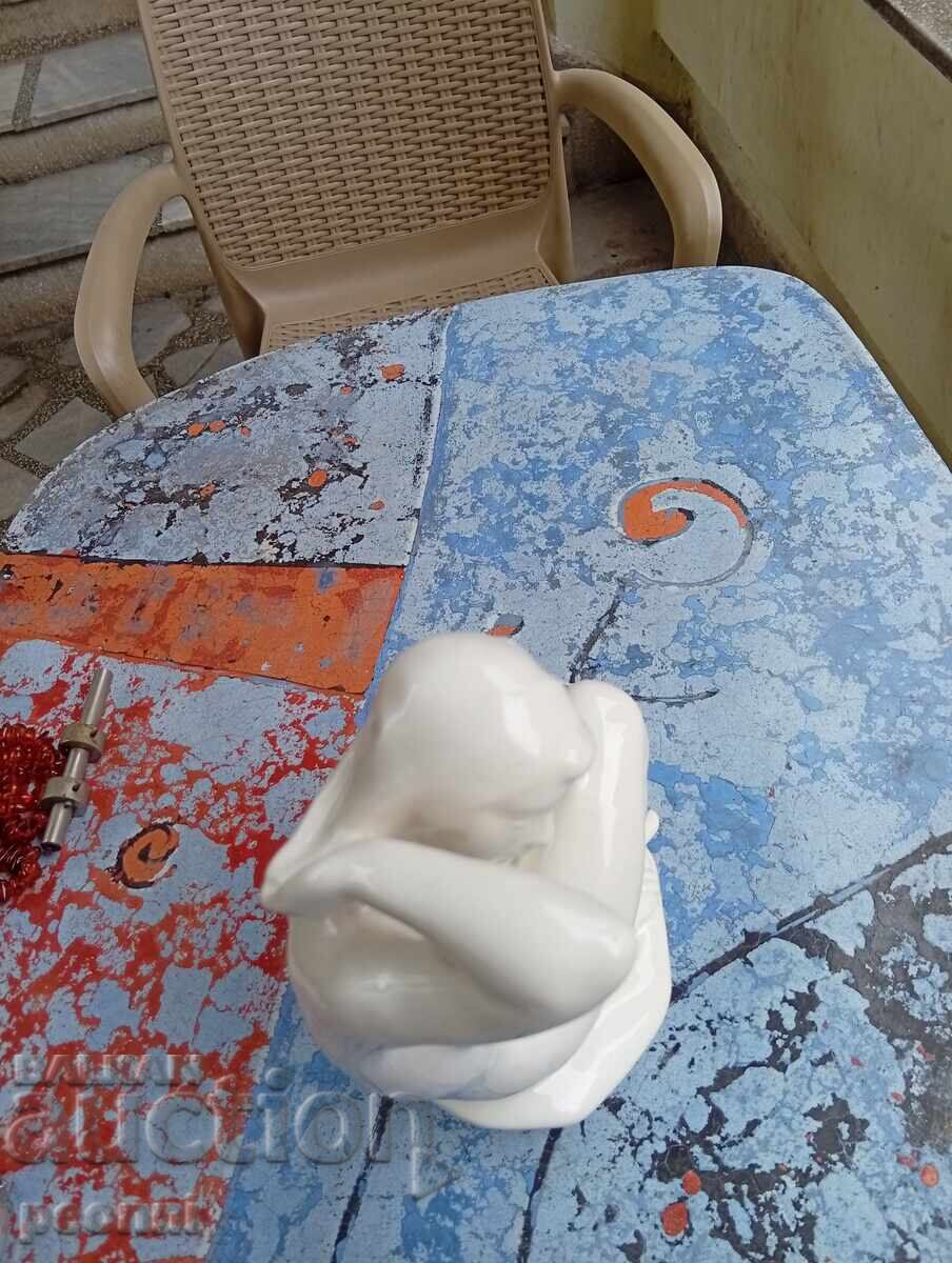 Όμορφη, μεγάλη πορσελάνινη φιγούρα κοριτσιού - 7