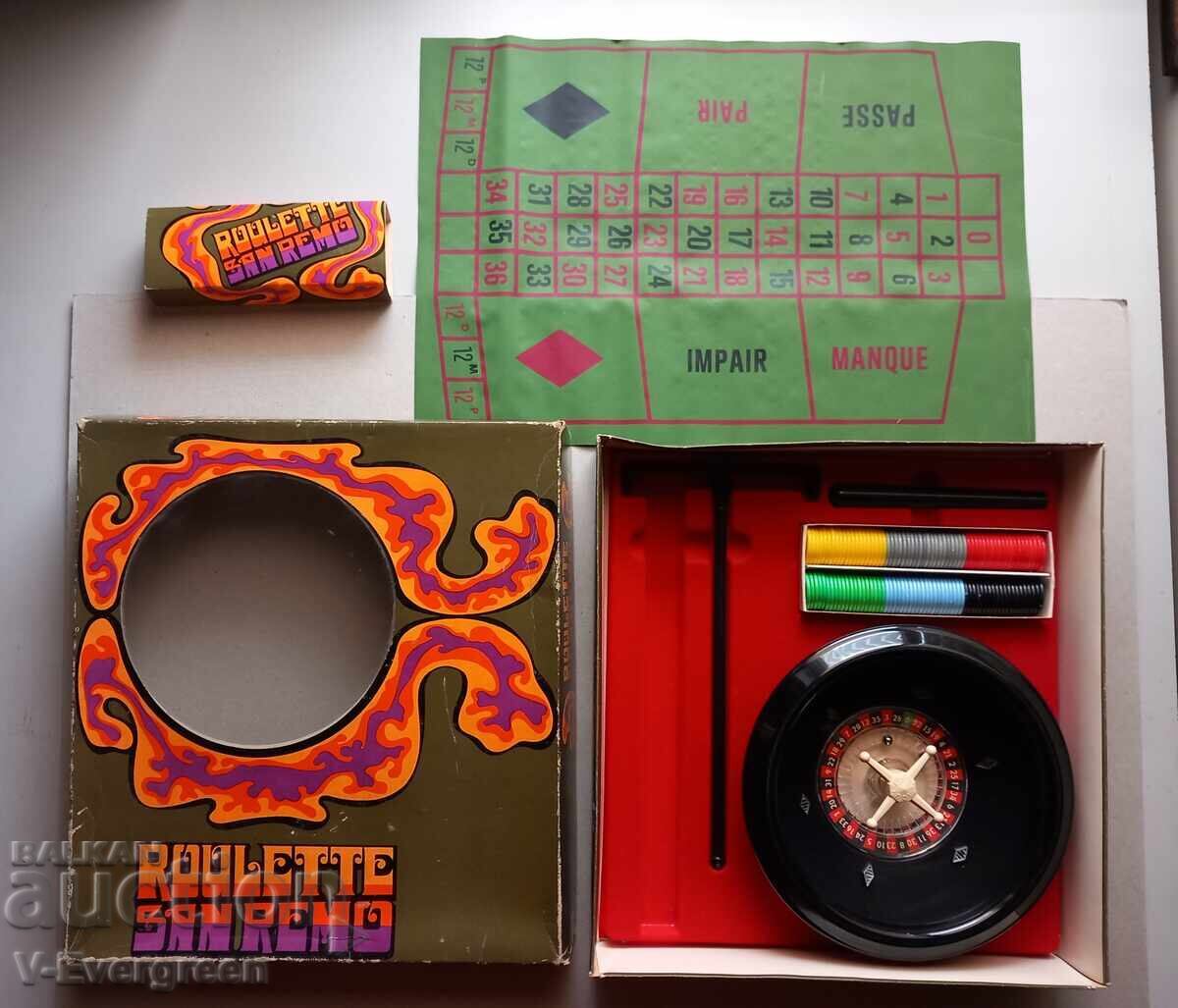 Παλιό παιδικό παιχνίδι ρουλέτα Roulette San Remo