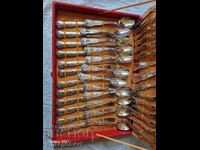 Silver-plated Cutlery ARG 800 51 Pieces for Decoration