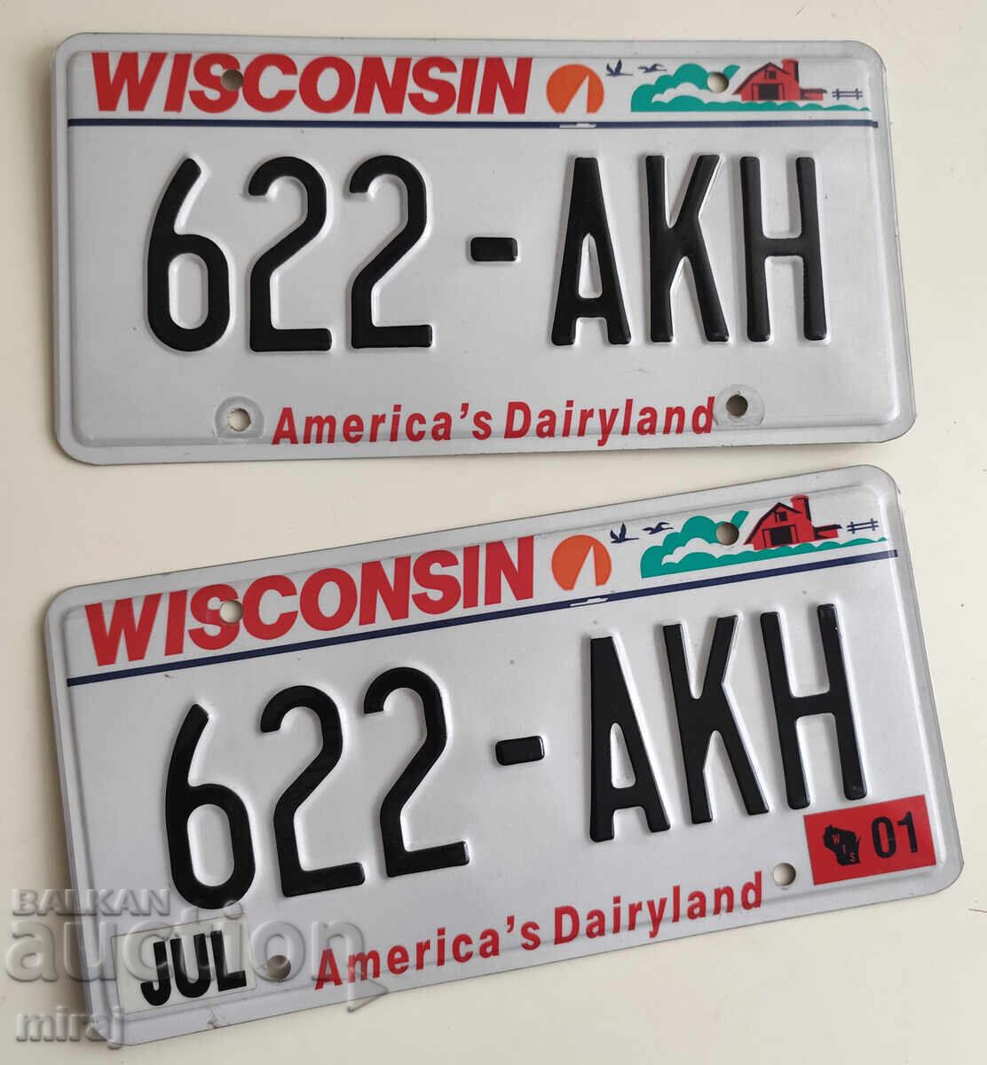 Original WISCONSIN USA license plates
