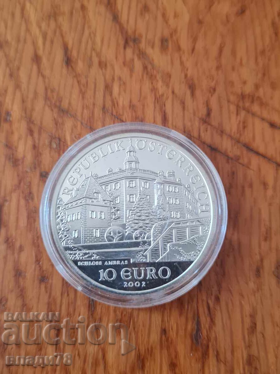 Сребърна монета 10 евро 2002 г - 6