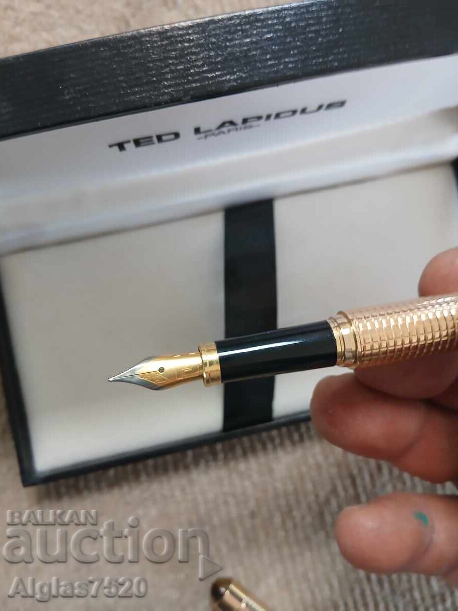 Licitație Stilou cu peniță de aur "Ted Lapidus"