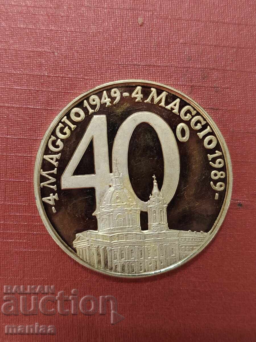 Παράδοση Ασημένια πλακέτα FC Torino με επιχρύσωση