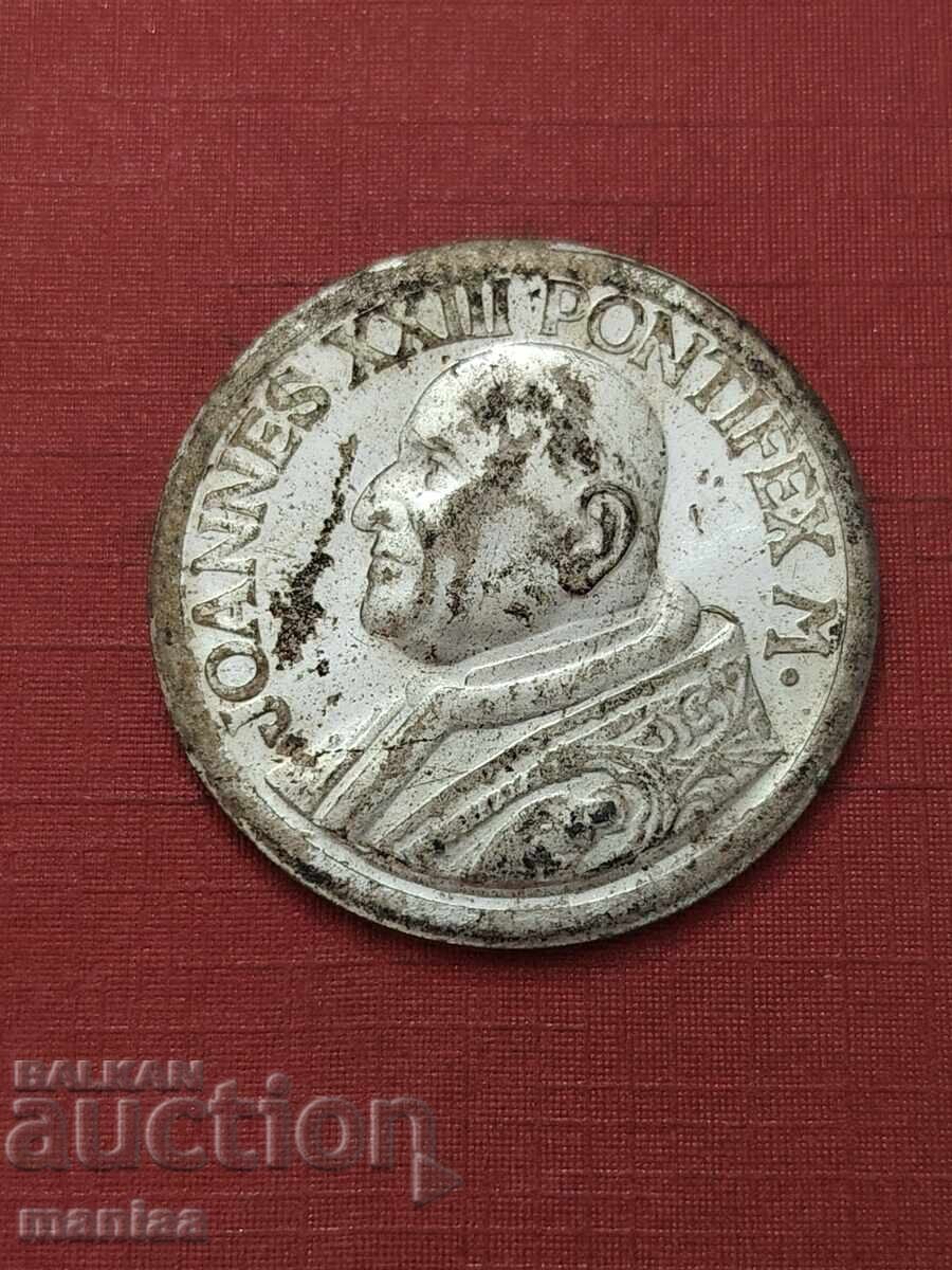 Plachetă cu Papa Ioan Paul al II-lea