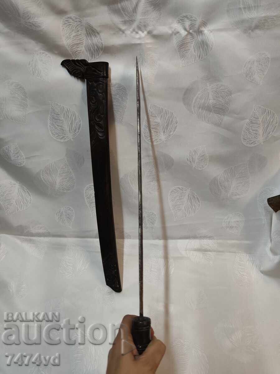 Cuțit-sabie indonezian autentic tip Golok - 5