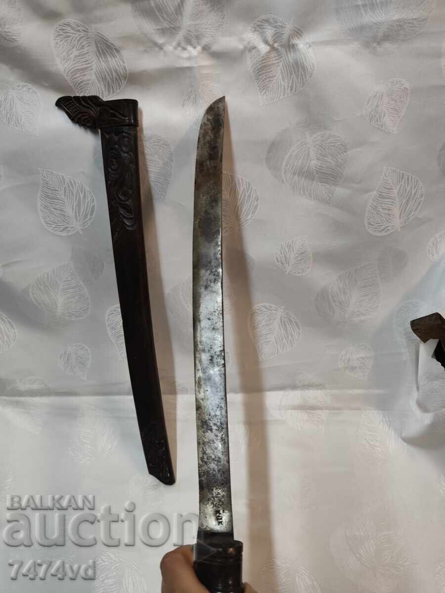 Cuțit-sabie indonezian autentic tip Golok - 6