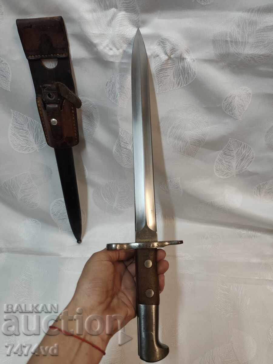 Baionetă elvețiană originală pentru pușcă Schmidt-Rubin, model 1889 - 7
