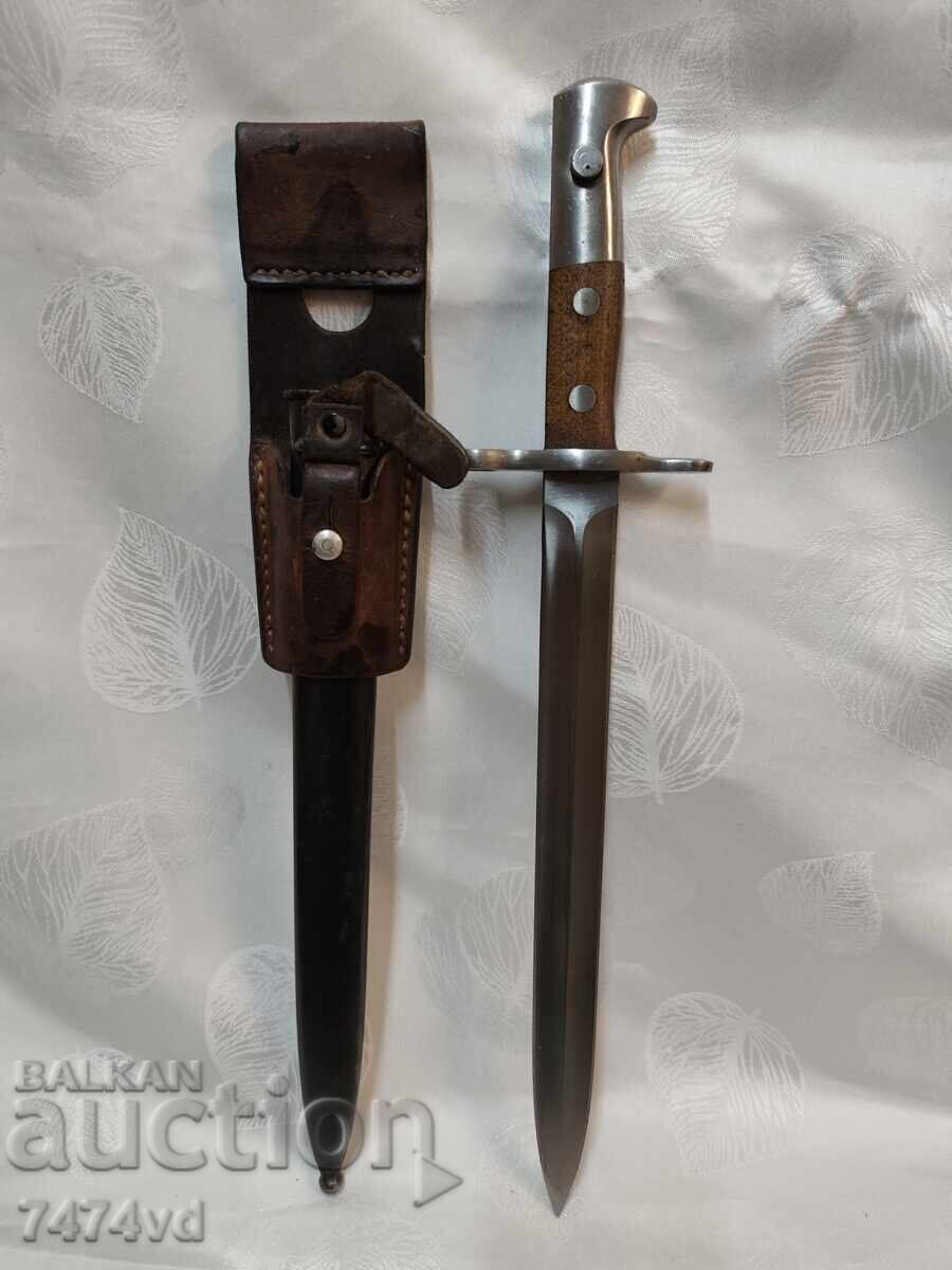 Baionetă elvețiană originală pentru pușcă Schmidt-Rubin, model 1889