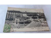 Postcard Geneve Place et Gare Cornavin 1907