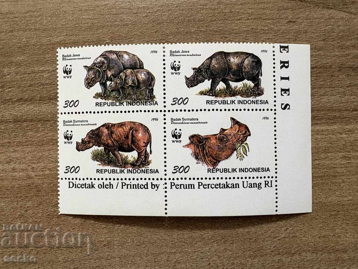 Ινδονησία - Ρινόκερος Σουμάτρας και Ιάβας (1996) MNH