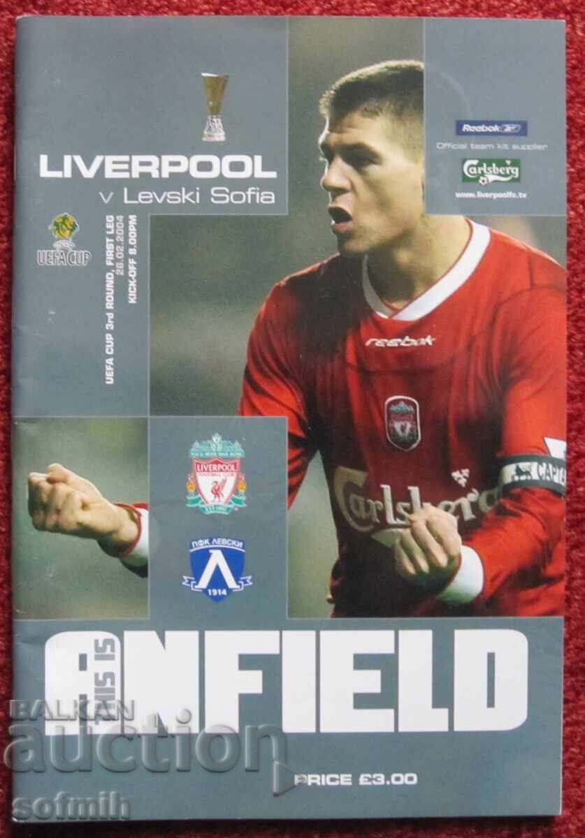 Program fotbal Liverpool Levski