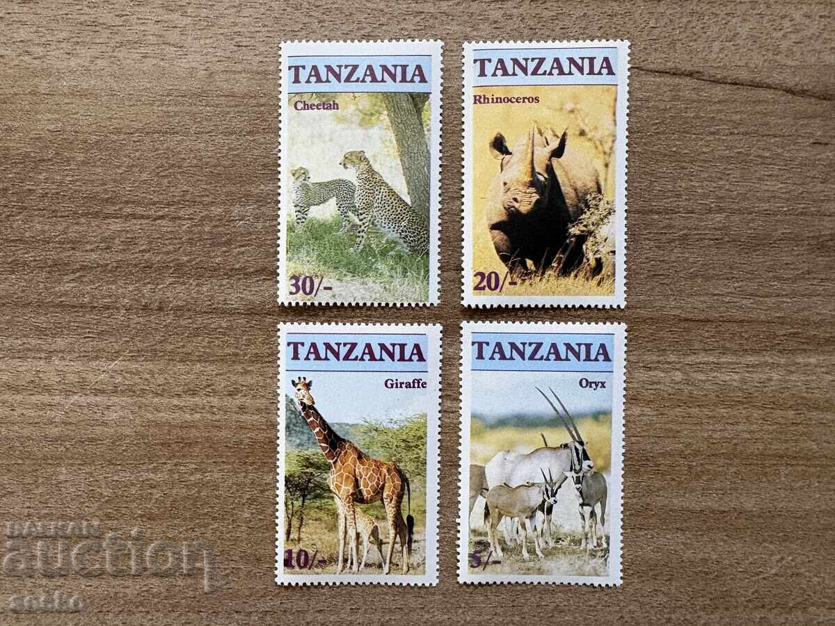 Tanzania - Animale pe cale de dispariție (1986) MNH
