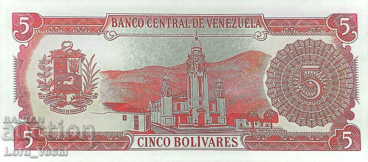 Venezuela - 5 Bolívares 1989 OB UNC - P# 70 UNC /c cu preț € 1.40 | 2.74 BGN