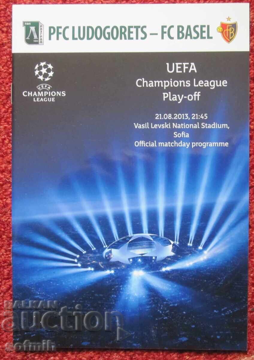 Programa na futbolniya mach Ludogorets - Bazel