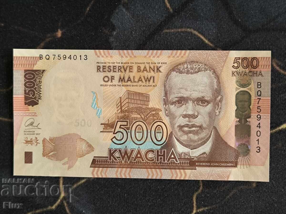 Bancnota - Malawi - 500 kwacha UNC | 2017