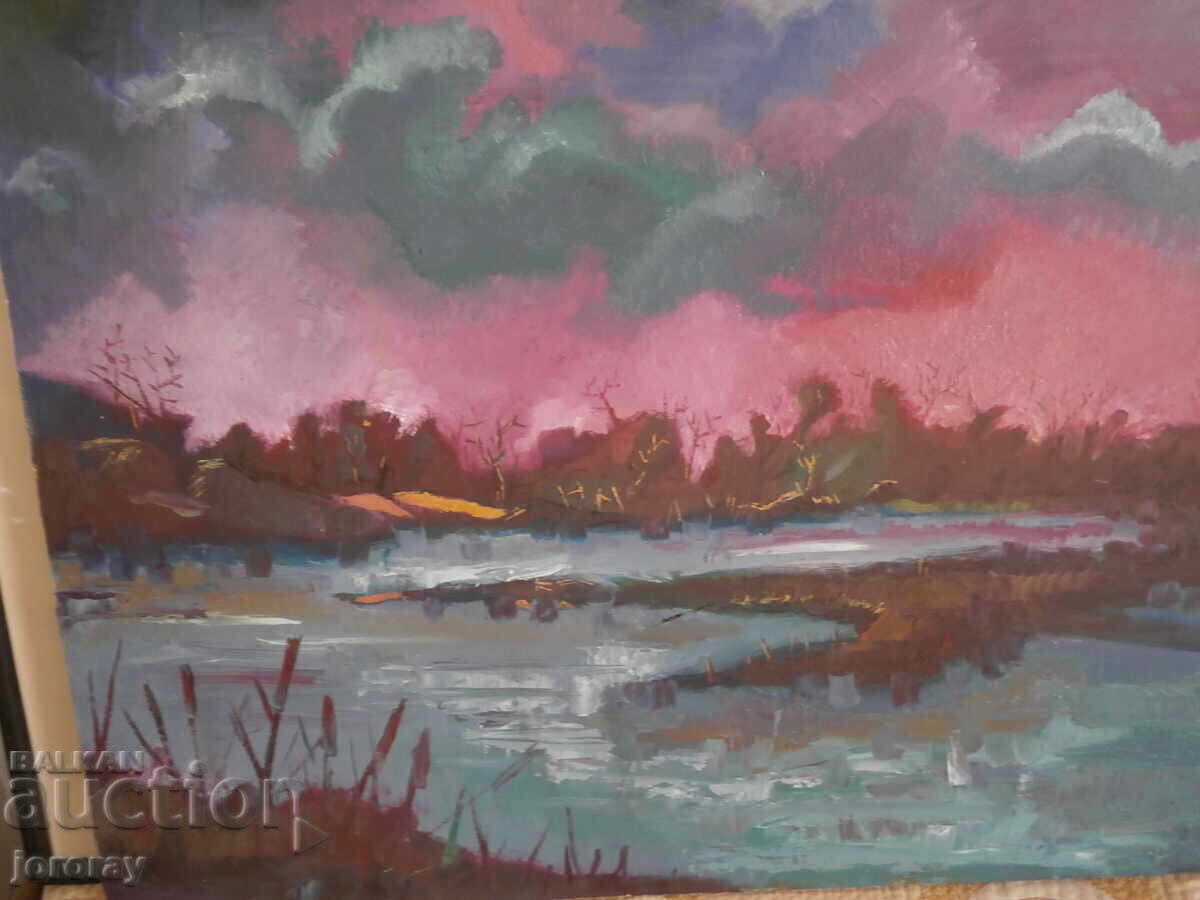 Τοπίο 80x65,5 λάδι φαζέρ με τιμή € 45.00 | 88.01 BGN