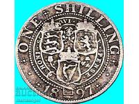 1 șiling 1897 Marea Britanie Victoria argint