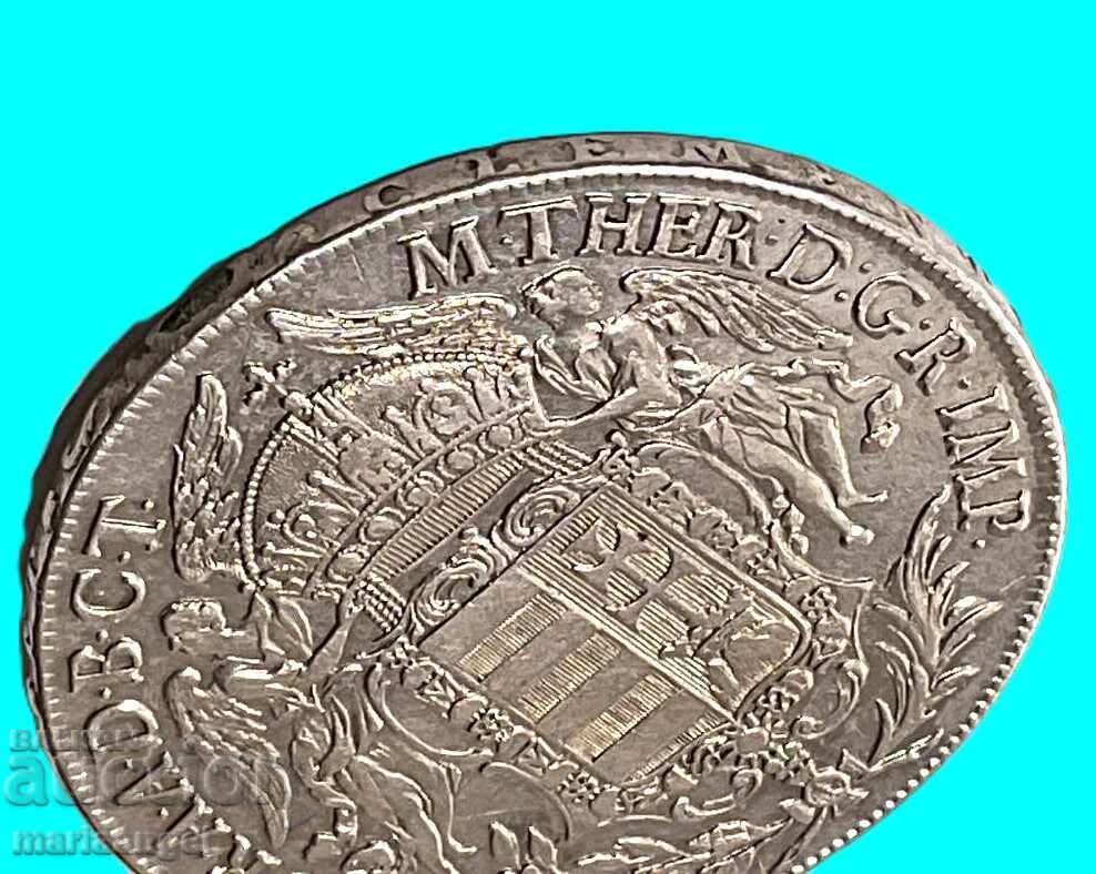 Талер 1776 Унгария Мария Терезия 27.83г Кремниц сребр Патина - 5