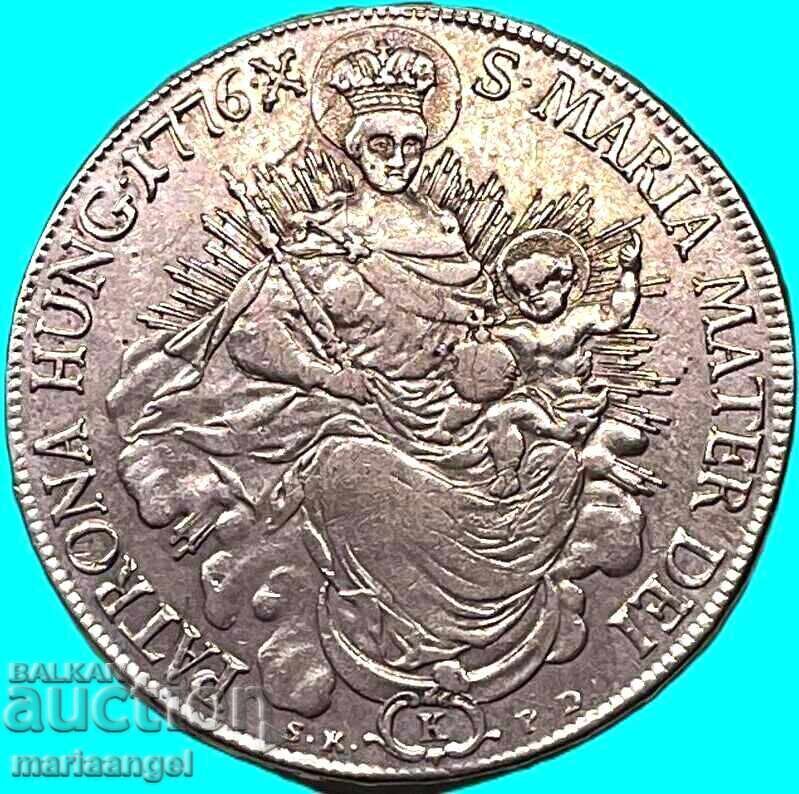Taler 1776 Ungaria Maria Terezia 27.83g Kremnitz argint Patină - 7