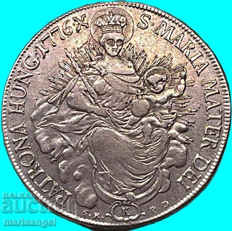 Талер 1776 Унгария Мария Терезия 27.83г Кремниц сребр Патина