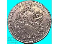 Талер 1776 Унгария Мария Терезия 27.83г Кремниц сребр Патина