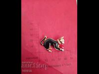 Старинна брошка емаил