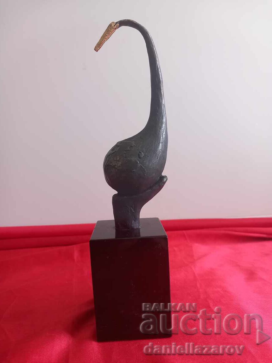 Original Bronze Sculpture "Bird" Figurine. Signed Original Bronze Sculpture "Bird" Figurine. Signed