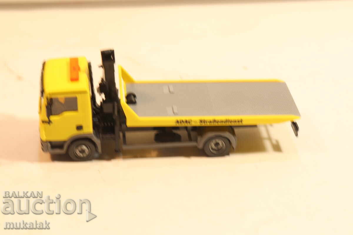 WIKING H0 1/87 MAN ADAC PLATFORMĂ AUTOVEHICUL DE REMORCARE MODEL cu preț € 15.00 | 29.34 BGN