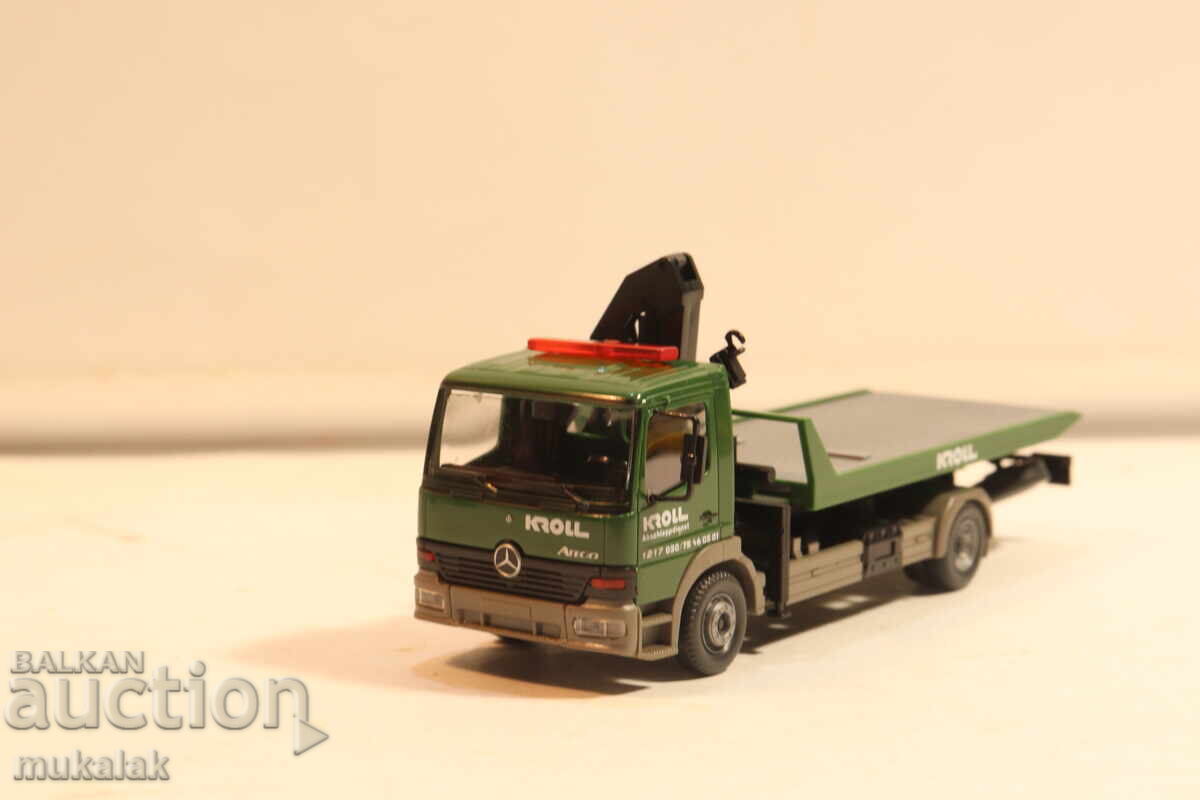 Licitație WIKING H0 1/87 MERCEDES PLATFORMĂ TRACTARE CAMION MODEL