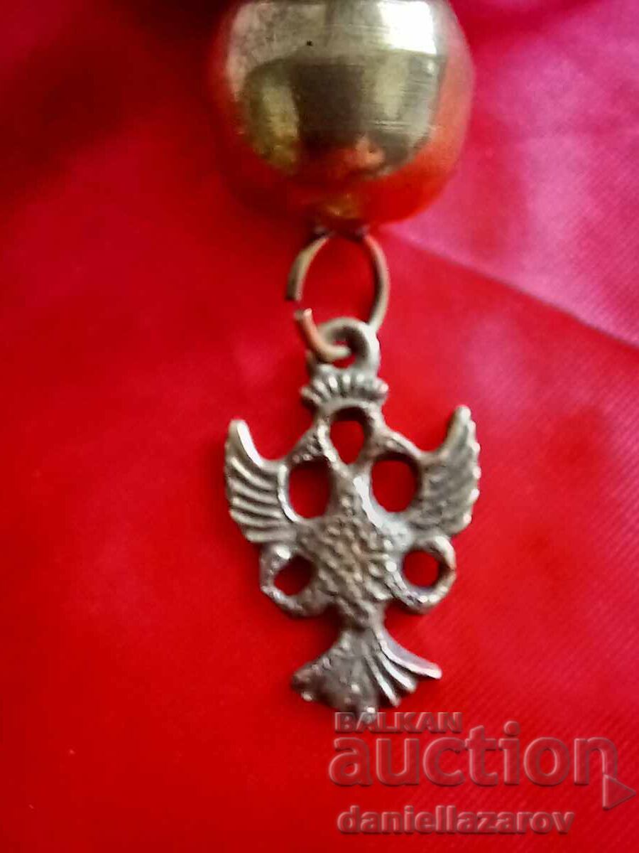 Livrarea Candelă bisericească din alamă aurită, vultur bicefal