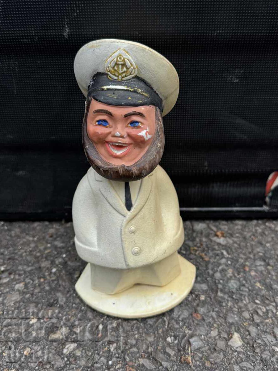 Veche jucărie rusească figurină păpușă marinar căpitan