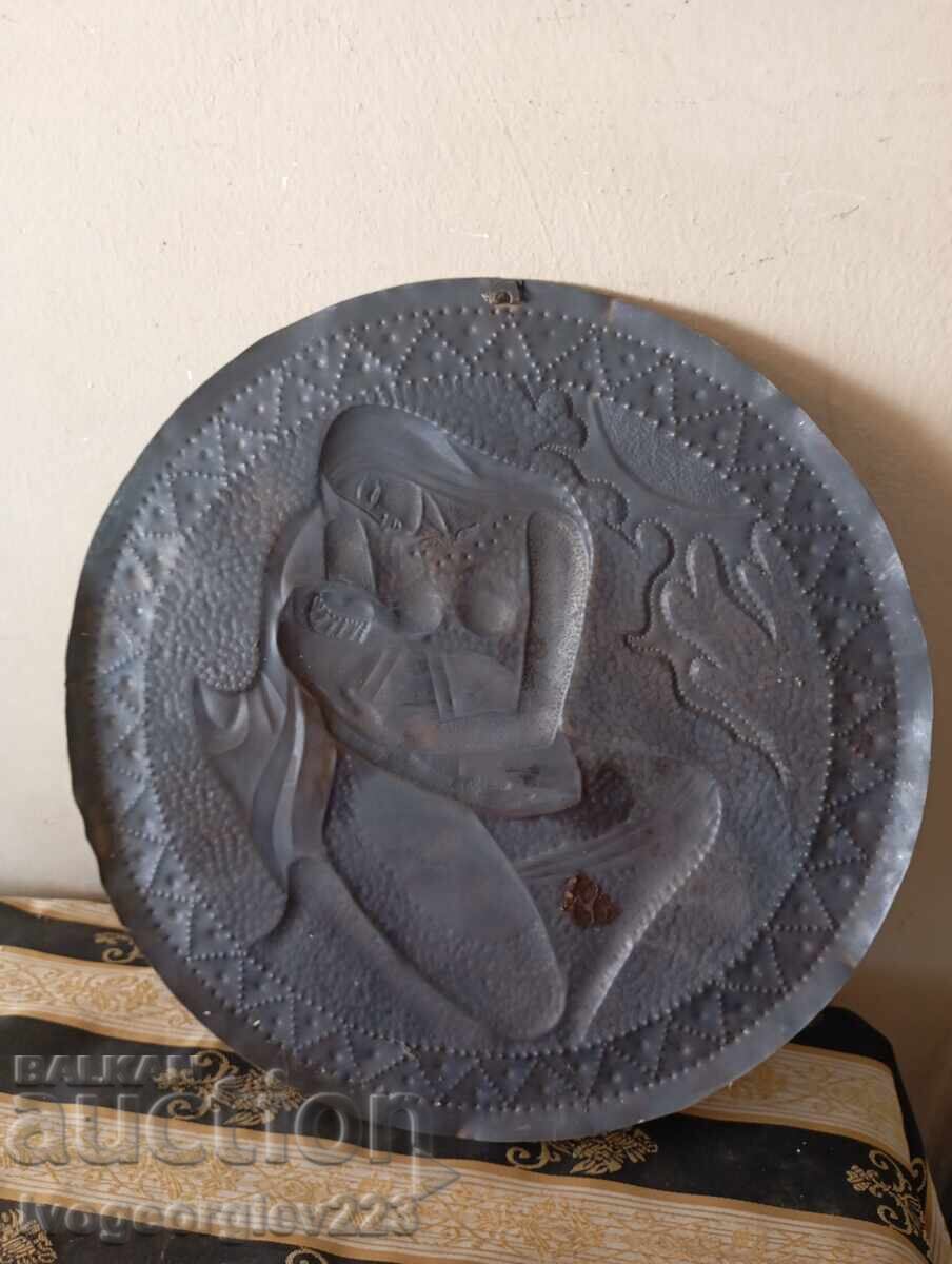 Δημοπρασία Παλιό χάλκινο επιτοίχιο πάνελ