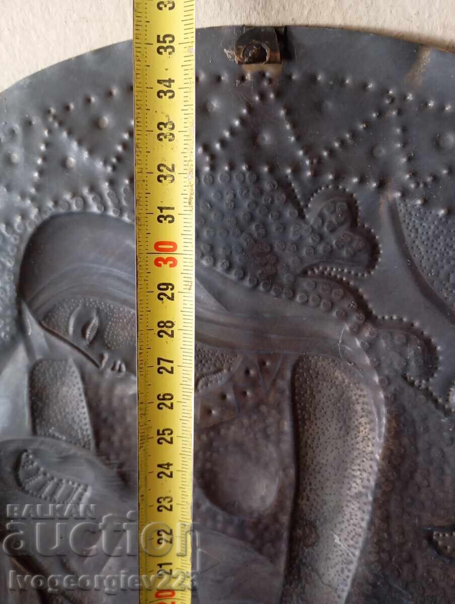 Παράδοση Παλιό χάλκινο επιτοίχιο πάνελ