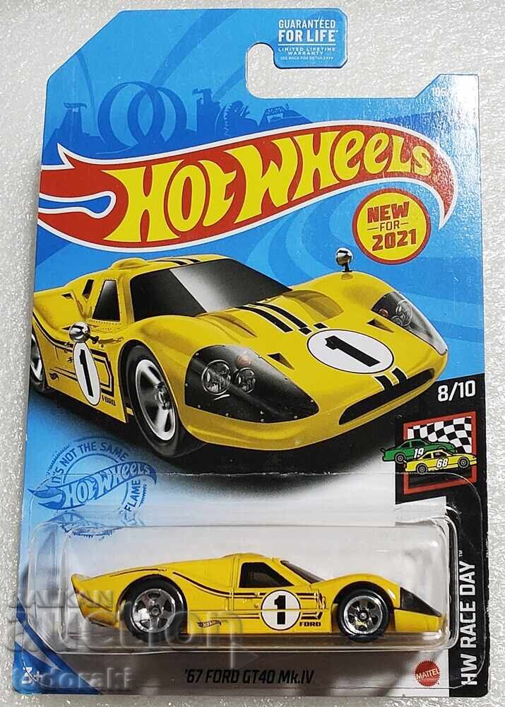 Hot Wheels 67 Ford GT 40 Mk. IV 1:64 Mașinuță Ford