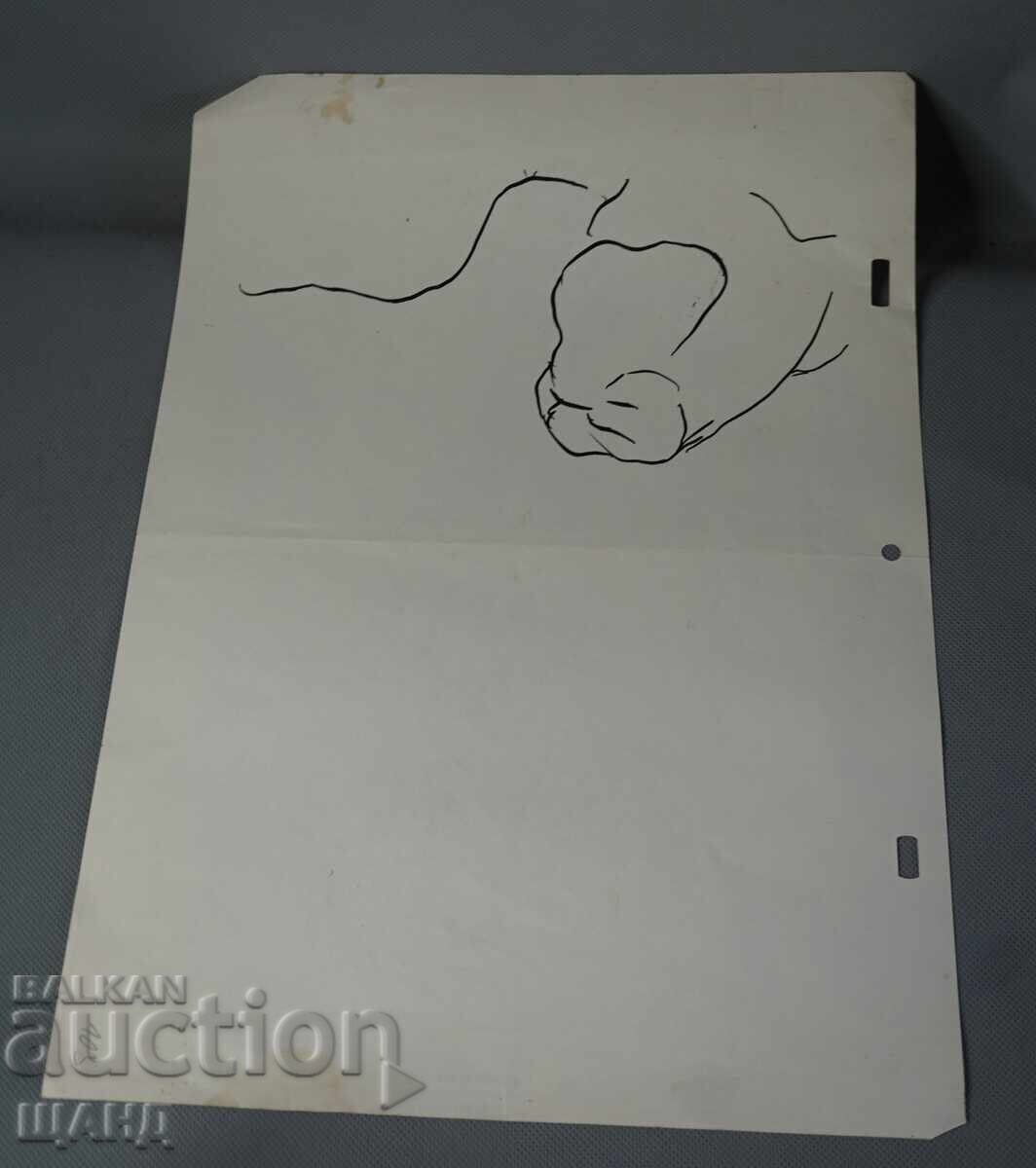 Veche Desen de Maestru cerneală Proiect poster film cu preț € 2.45 | 4.79 BGN