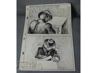 Veche Desen de Maestru cerneală Proiect poster film