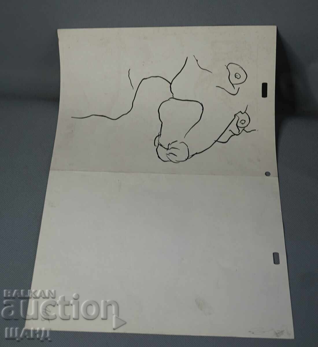 Veche Desen de Maestru cerneală Proiect poster film cu preț € 2.45 | 4.79 BGN