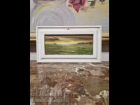 Kuni Kitanov - tablou ulei pe placaj semnat și datat