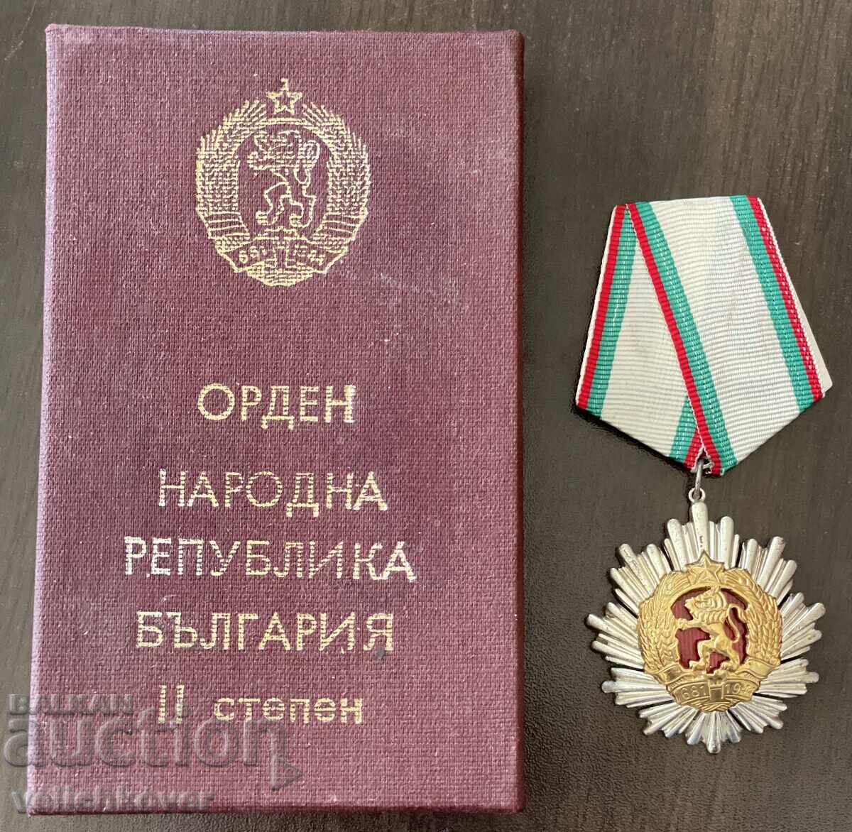 43251 Bulgaria ordin RPB Republica Populară Bulgaria cl. II