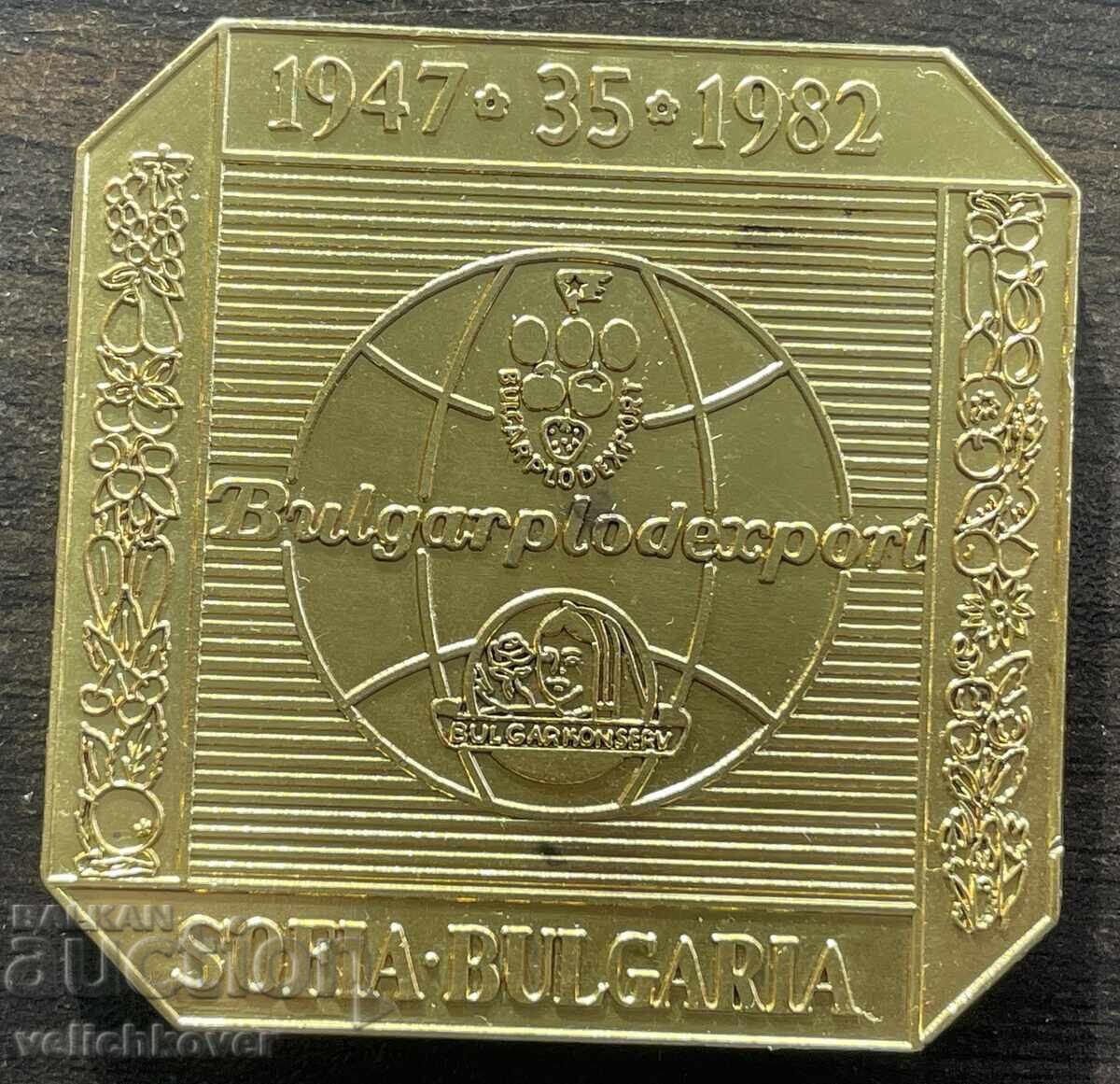 Auction  43258 Bulgaria plaque 35 years Bulgarplodexport 1947-1982