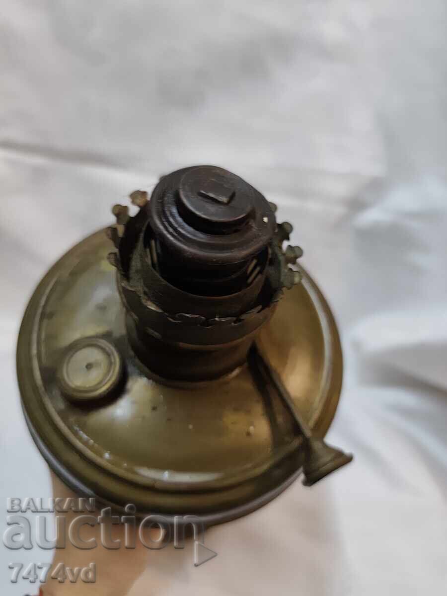 Αντίκα ορειχάλκινη λάμπα κηροζίνης – Σήμανση "Πεταλούδα" - 6