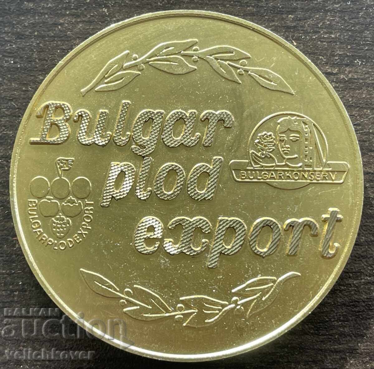 43259 Bulgaria plachetă 40 ani Bulgarplodexport 1947-1987