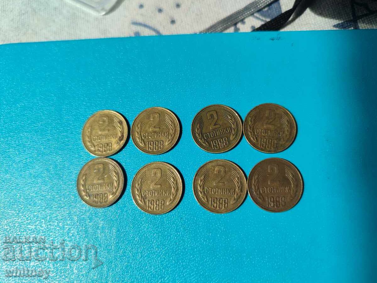 Lot 2 cenți 1988