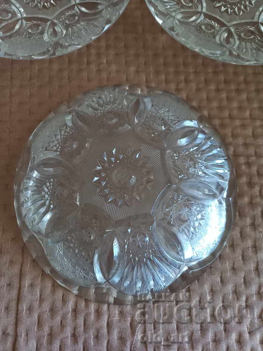 Auction  Crystal - Cake plates, 6 pieces
