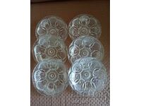 Кристал - Чинийки за торта, 6 броя