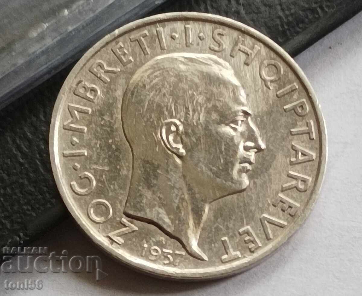 Αλβανία 1 φράγκο ασήμι 1937 UNC - 5
