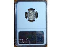 монета 50 стотинки 1891 г. NGC MS 63 PCGS