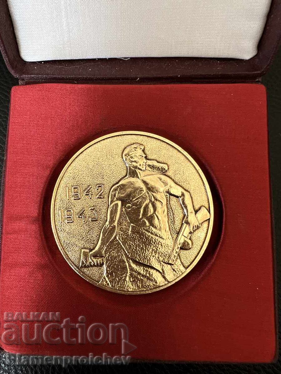 MEDALIE DE MASĂ RARĂ ORDIN PLACHETĂ